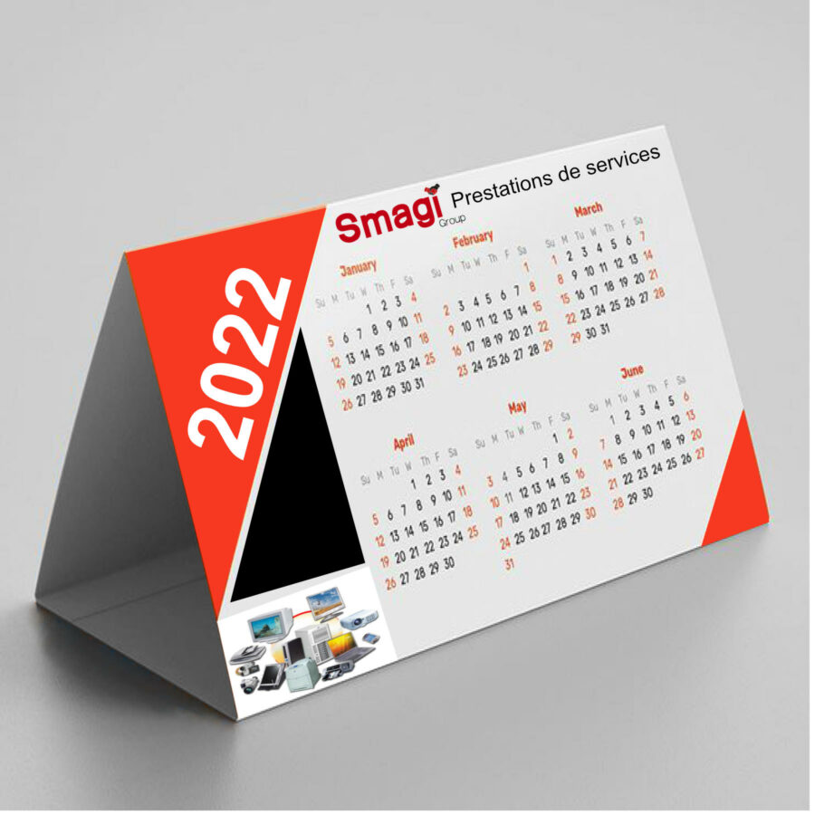 Calendrier publicitaire multiformat (A2, A3, A5 chevalet) - Vernis acrylique – Image 2