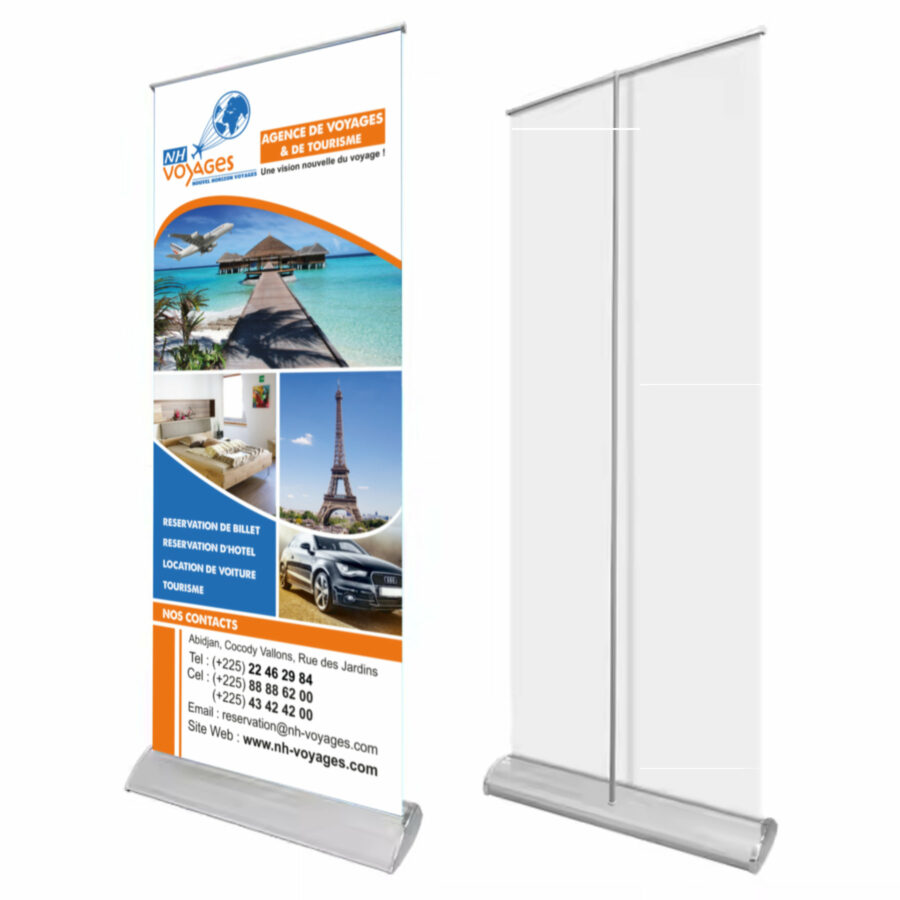 Kakémono roll-up standard 85 x 200 cm - Polypropylène