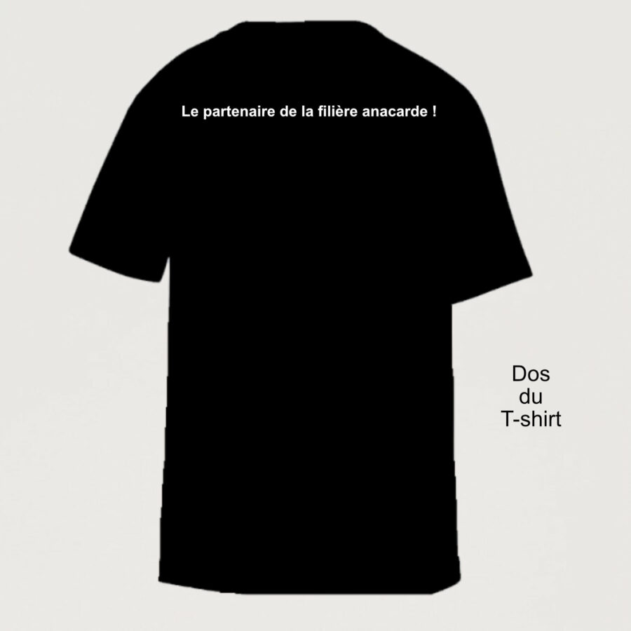 T-shirt publicitaire noir - Impression DTF - Coton 1.40 – Image 2